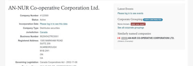 AN-NUR Co-operative Corporation Ltd