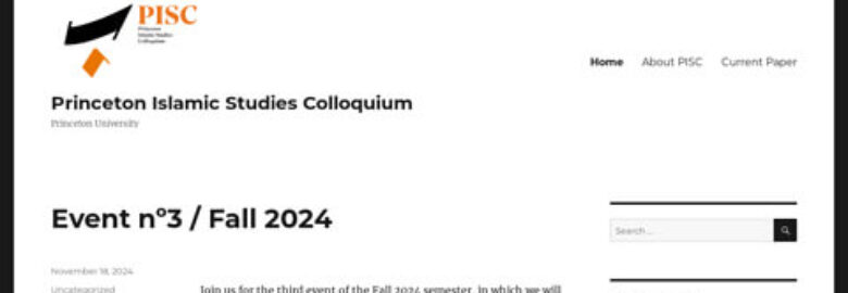 Princeton Islamic Studies Colloquium – Princeton University