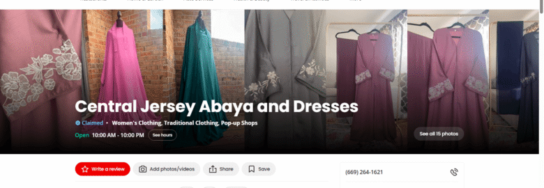 Central Jersey Abaya and Dresses